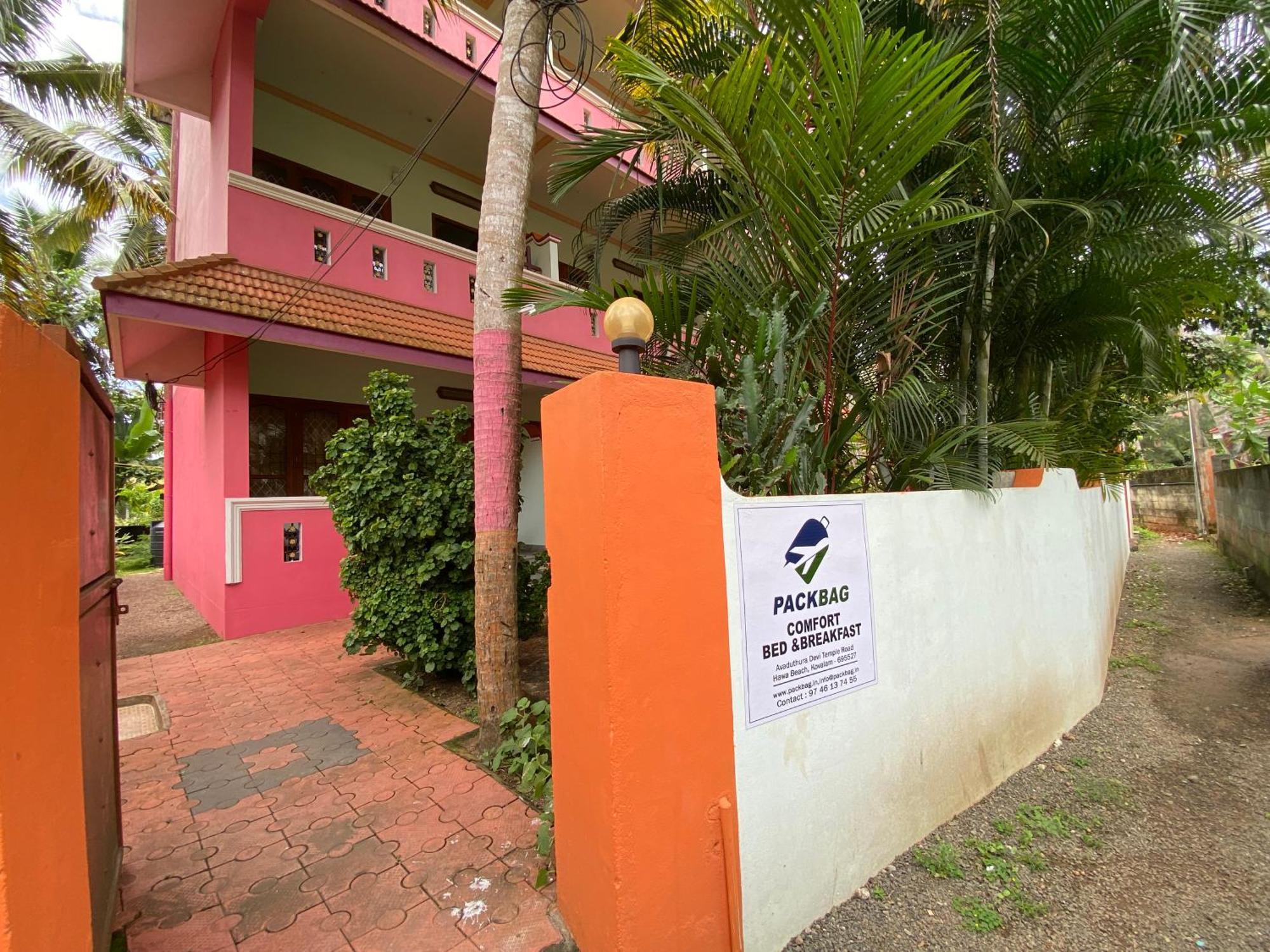 Packbag Comfort Bed & Breakfast Kovalam Zewnętrze zdjęcie